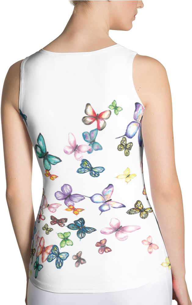 Butterfly Swarm Women's Sublimation Cut & Sew - Owl (1000x1000), Png Download