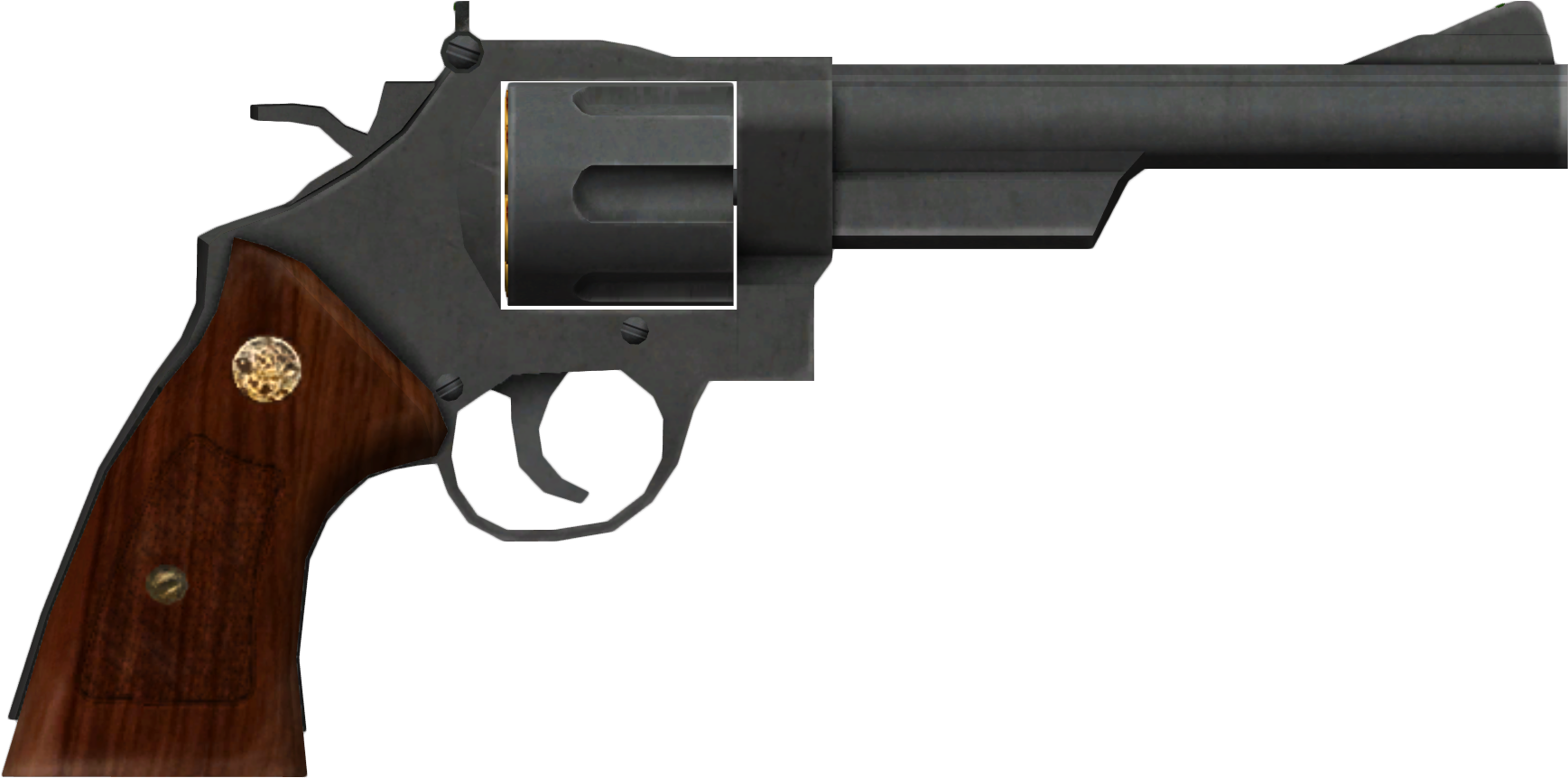 44 Magnum Revolver With Heavy Frame - Revolver Clip Art Png (2000x1000), Png Download
