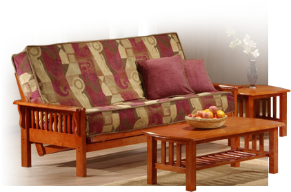 Futons - Sofas - Colorado Queen Size Urban Oak Futon Set (430x320), Png Download