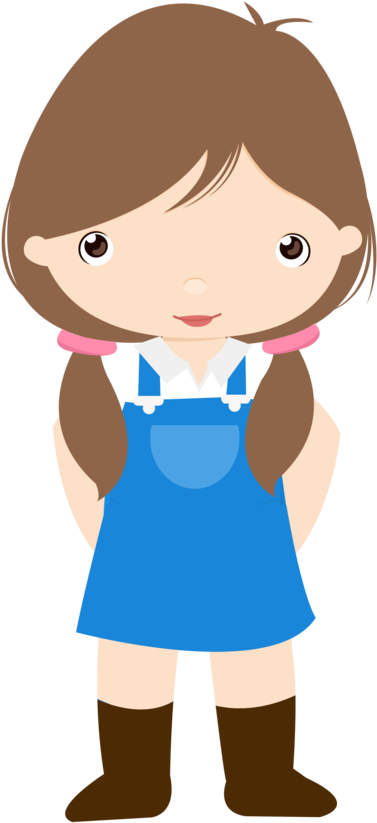 Little Farm Girl Clipart (673x900), Png Download