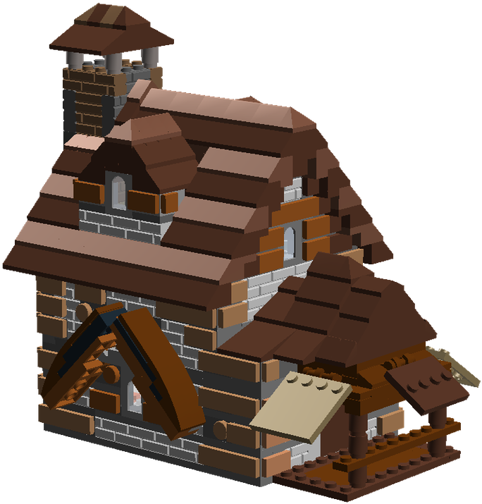 Wooden-stone House - Plank (1600x821), Png Download