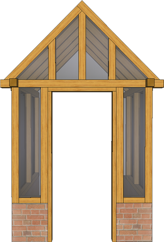 Glazed Porch 100 X100 - Porch (592x861), Png Download