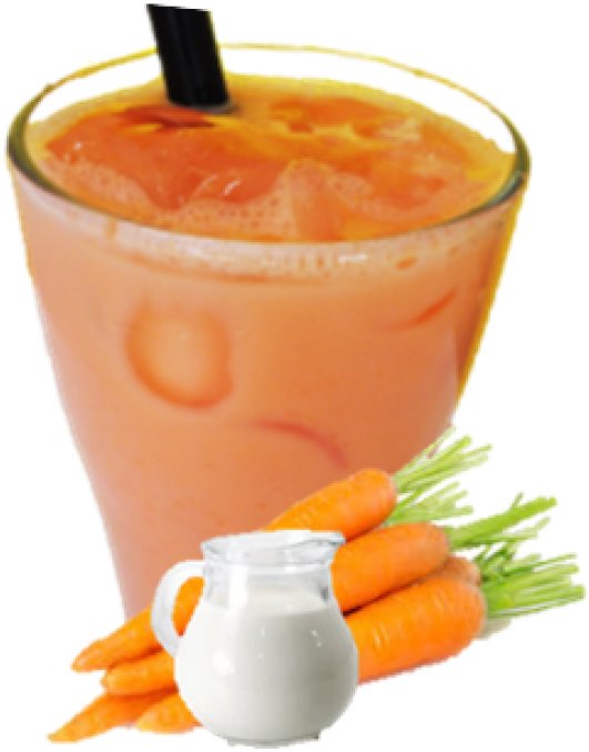 Carrot Juice With Milk - Carrots With White Background (600x773), Png Download