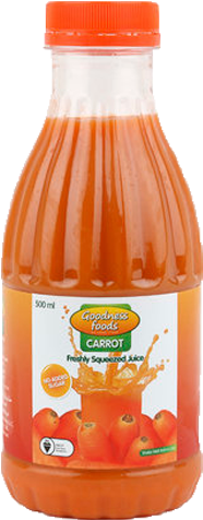 Goodness Foods Carrot Juice - Orange Soft Drink (600x600), Png Download