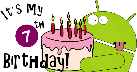 7th Birthday Cake Png - 7th Happy Birthday Png (600x300), Png Download