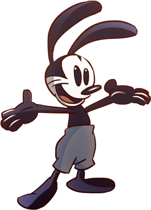 Ipad Oswald Char - Oswald The Lucky Rabbit (397x513), Png Download
