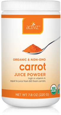 Activz Organic Carrot Juice Powder, Standard - Activz Organic Carrot Juice Powder - 7.8 Oz Canister (736x460), Png Download