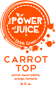 Carrot Top Raw Juice - Power Of Juice Logo (400x400), Png Download