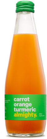 Almighty Carrot Orange & Turmeric Organic Juice 300ml - Carrot Orange Turmeric Juice (736x460), Png Download