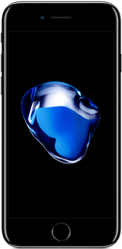 Iphone 7 J Black Front - Iphone 7 Jet Black (500x500), Png Download