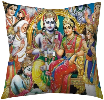 Indian God Bhagwan Ram With Whole Darbar Tufted Floor - Bhagwan Ram (400x400), Png Download