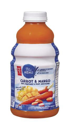 Pc Blue Menu Carrot & Mango 100% Vegetable & Fruit - Vegetable (445x445), Png Download