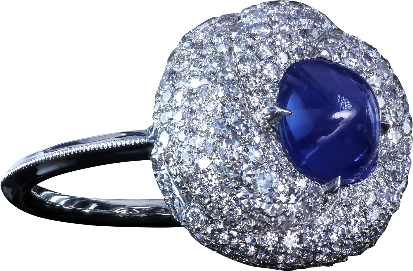 'turban' Micro Pave Ring With - Sugarloaf (1413x1413), Png Download