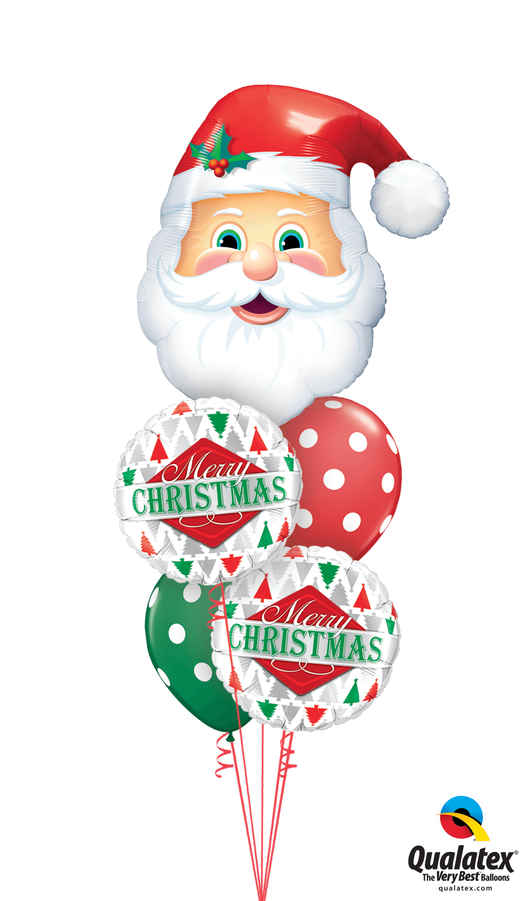 Christmas Balloon Display - Christmas Qualatex Bouquet Balloon (1050x1800), Png Download