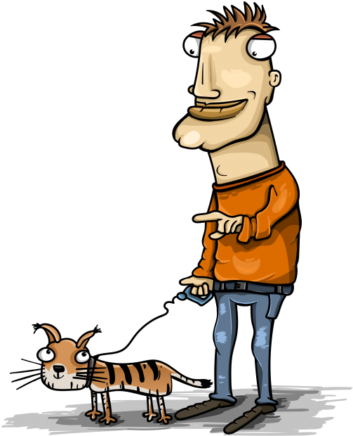Dude With Tiger - Cat (650x650), Png Download