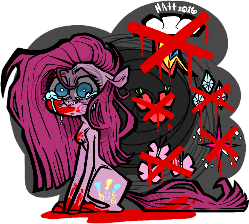 Terrifyinglagomorpha, Blood, Cross, Crying, Cutie Mark, - Cutie Mark Blood (835x771), Png Download