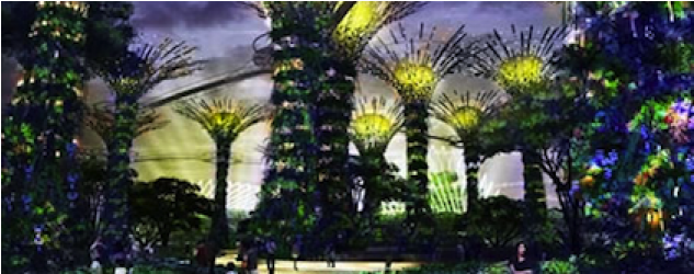 Garden By The Bay Project In Singapore Incorporates - Gardens By The Bay Singapore (635x300), Png Download