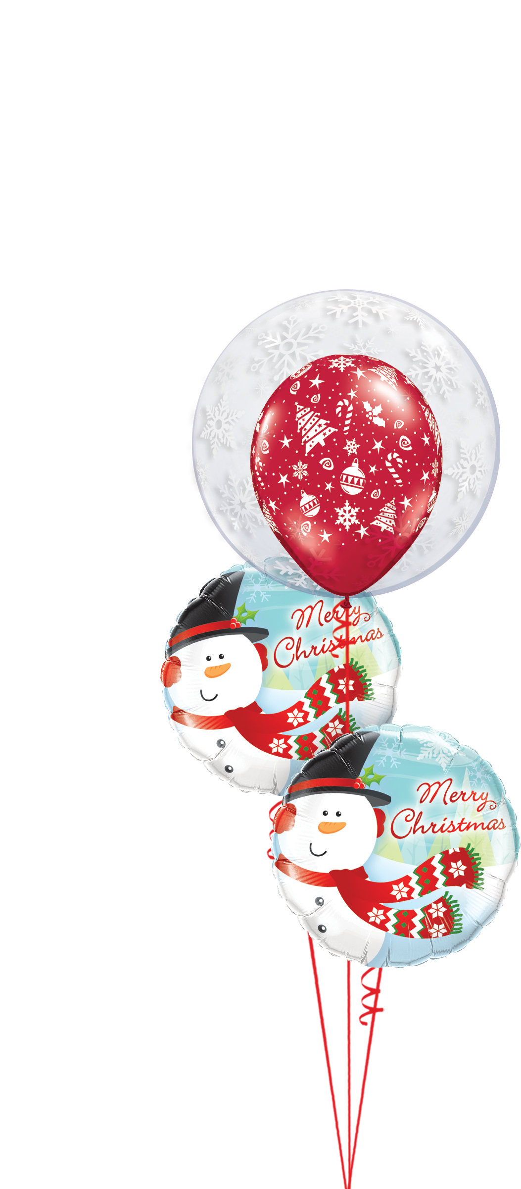 Christmas Balloons - Merry Christmas Snowman Foil Mylar Balloon 18" (1400x2400), Png Download