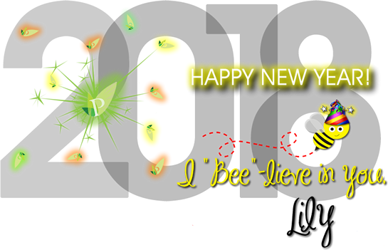 Happy New Year - Happy New Year Bee (545x351), Png Download