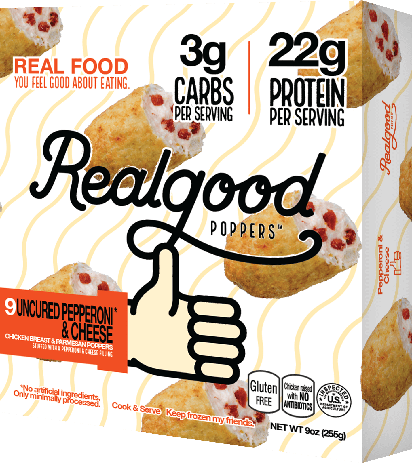 Nutritional Info - Real Good Foods Poppers (2335x2134), Png Download