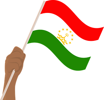 Flag, Iran, Tajikistan, Afghanistan - Tajikistan National Country Flag Round Id Card Luggage (353x340), Png Download