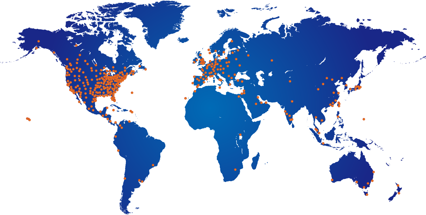 Atawan Coverage Map - High Resolution World Map Vector (1383x709), Png Download