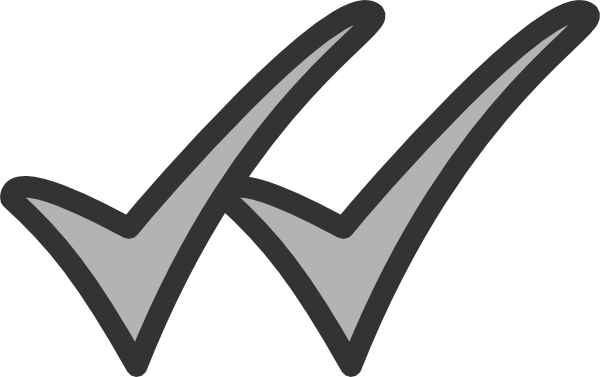 Whatsapp Plus Ticks Cool Png Clip Arts For Web - Double Grey Tick Png (600x377), Png Download