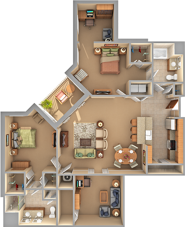 Glenaire Has Three Apartment Buildings Offering A Variety - Glenaire Circle (740x740), Png Download