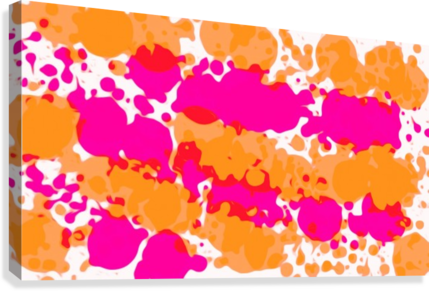 Pink And Orange Splash Color Painting Abstract Background - Canvas Print (429x291), Png Download