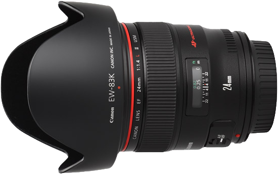 Canon Ef 24mm F/1 - Lens Canon 28 135 (550x353), Png Download