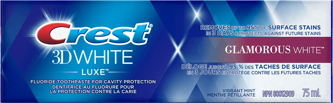 Crest Toothpaste Glamorous White (1200x1200), Png Download