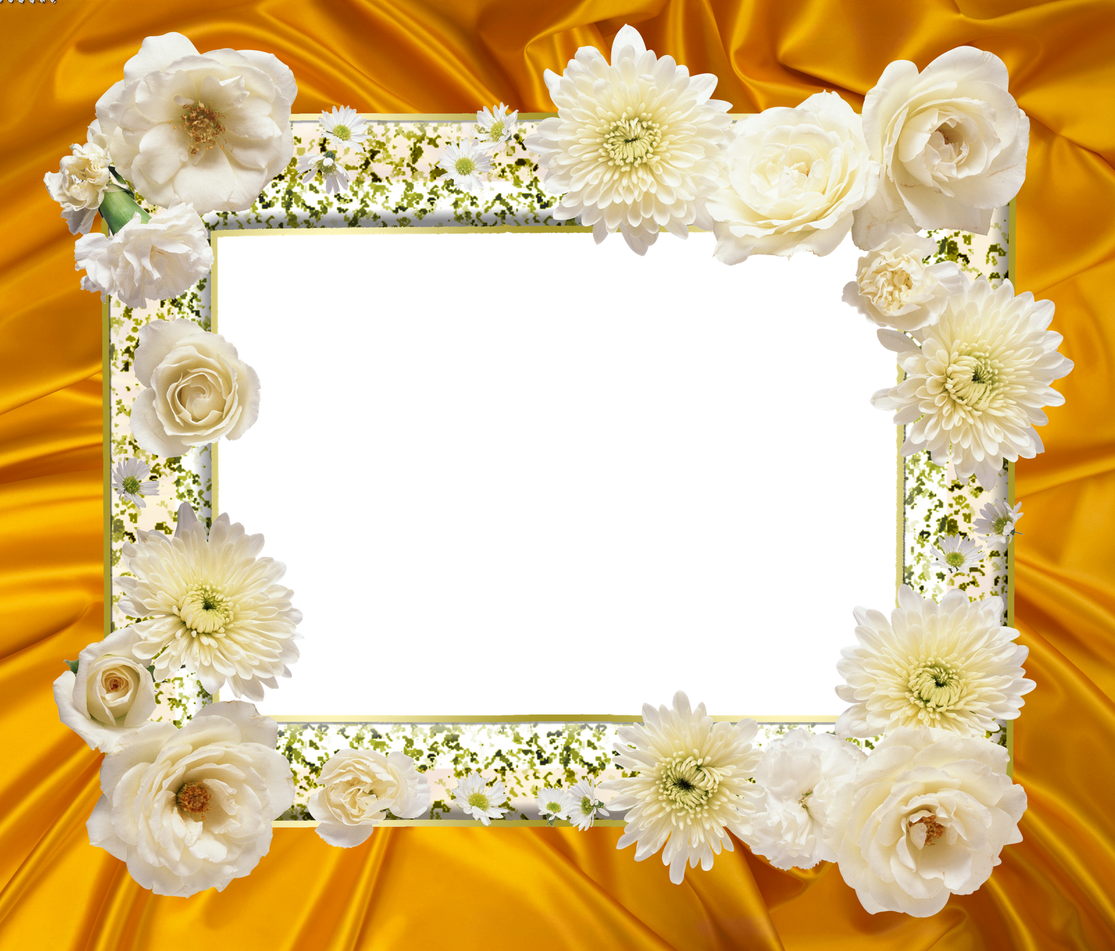 Flower Frame Pack - Marcos Para Fotos De Flores (1600x1364), Png Download