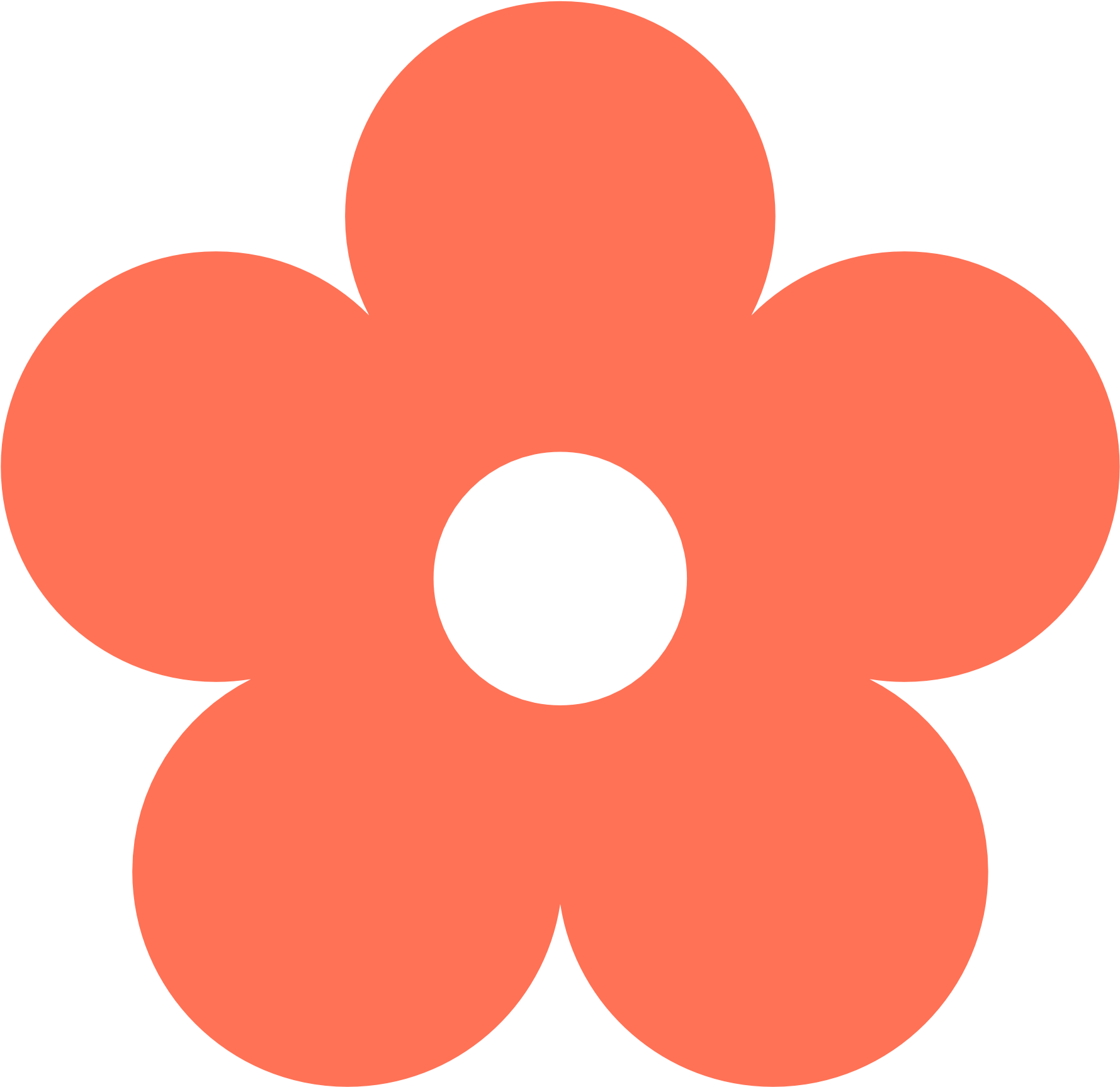 Flowers Color Clipart Color Free Clipart On Dumielauxepices - Hippie Flower Clipart (1969x1952), Png Download
