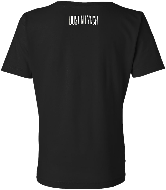 Dustin Lynch Ladies Black V Neck Small Town Girl Tee - Black T Shirt For Men (800x800), Png Download
