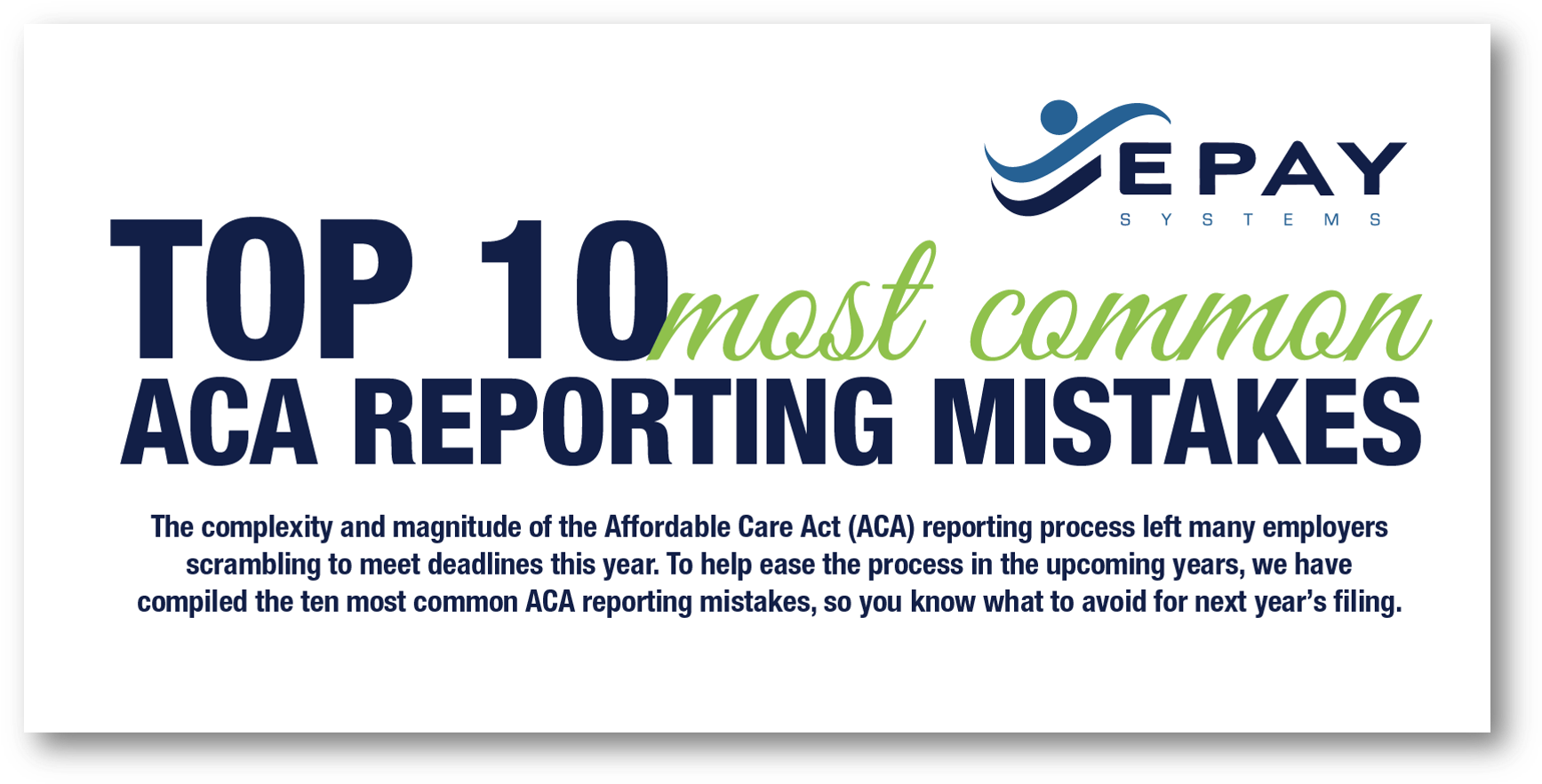 Top 10 Aca Reporting Mistakes Shadow - Health Care (1747x895), Png Download