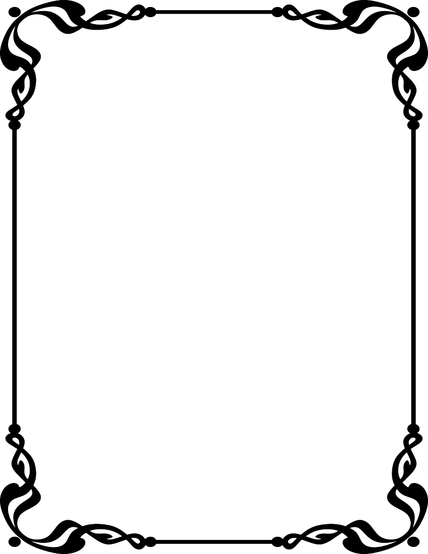 13 Transparent Borders In Photoshop Images - Border Designs For School Projects (850x1100), Png Download