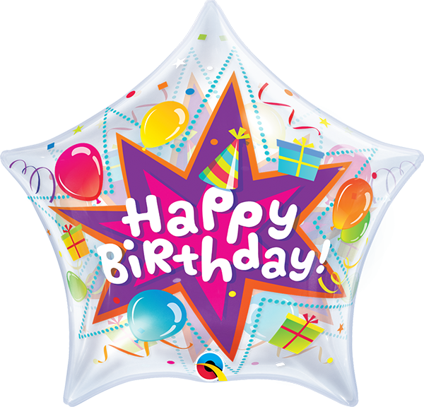 Larger Photo - Qualatex Bubble Birthday Balloons (500x480), Png Download