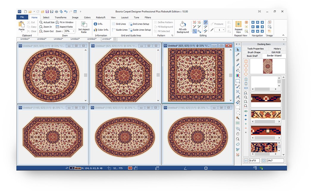 Booria Carpet Designer Border Wizard - Design (1220x660), Png Download
