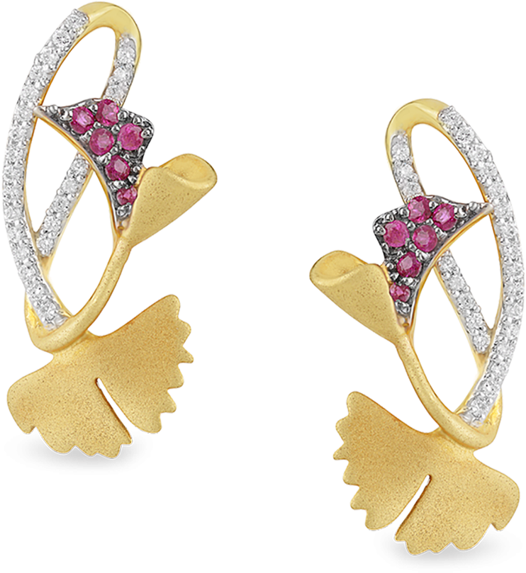 Garland Stud Earring - Earrings (1200x1000), Png Download