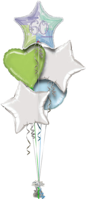 60th Birthday Star Special Age Balloon - Amscan International Birthday Shimmer 30 Pris (286x686), Png Download