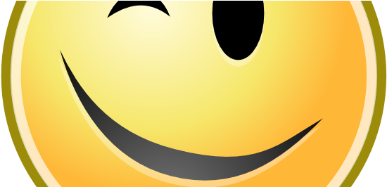 Wink Smiley - Wink (582x265), Png Download