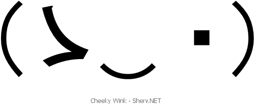 Cheeky Wink Inverted - Japanese Wink Emoticon (619x217), Png Download