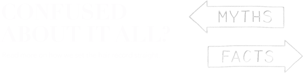 Hair Loss Myth Facts - Diagram (1000x425), Png Download