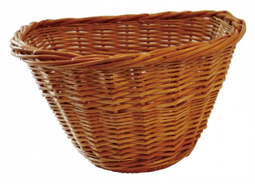 Premier Full Wicker Bike Basket 18" D Shaped - Empty Wicker Basket Png (500x500), Png Download
