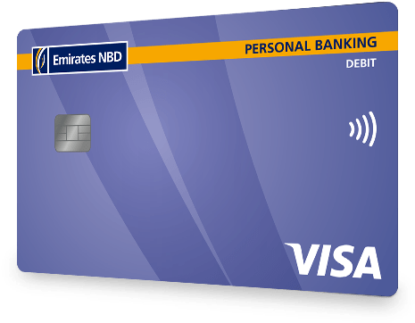 Visa Classic Debit Cards Personal Banking Emirates - Emirates Nbd Platinum Debit Card (563x373), Png Download