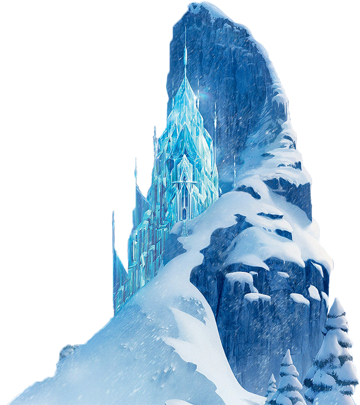 Ice Mountain Castle Glass Blue Winter Fantasy Snow - Frozen Ice Castle Png (850x808), Png Download