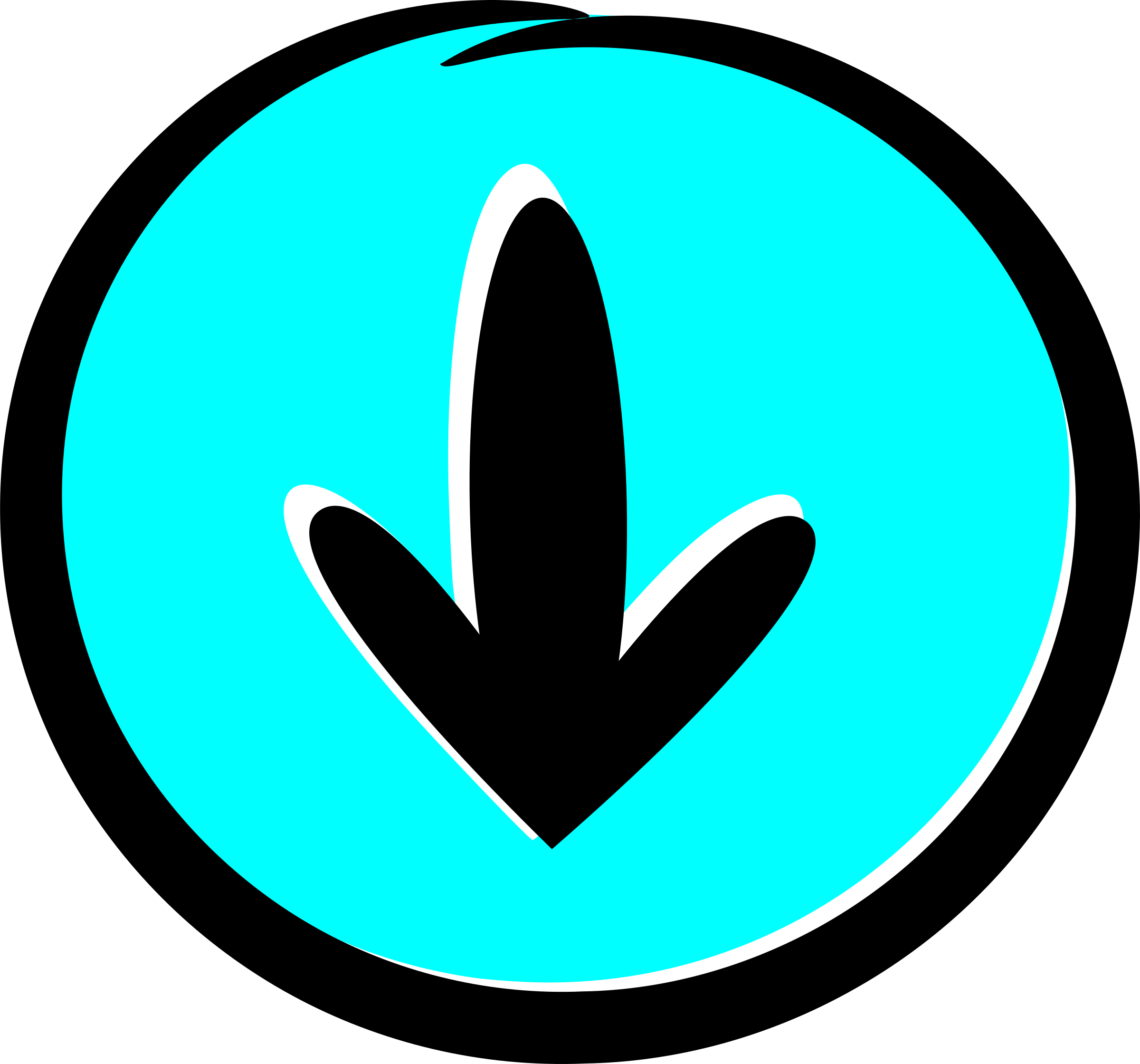 Download Icon - Cartoon Arrow Down (2400x2239), Png Download