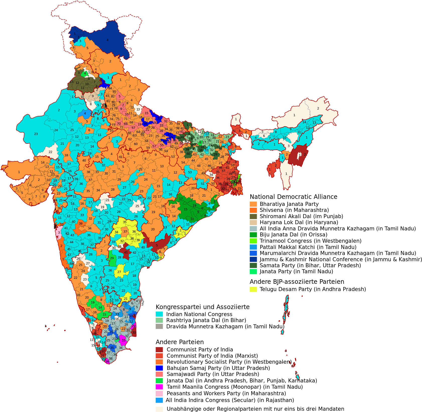 Wahlergebnisse Indien - Pipavav In India Map (1718x1705), Png Download