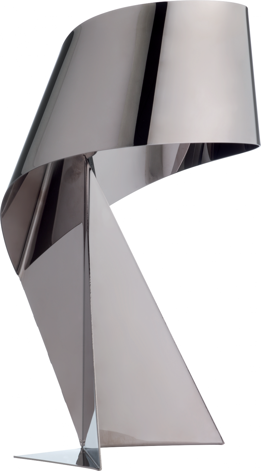 Mini Lampe De Table Ribbon 904175 01 - Habitat Ribbon Gunmetal Small Table Lamp (865x1560), Png Download