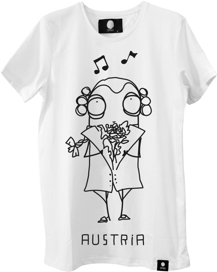 The Best Mozart T-shirt Design By Quipster - White Tee Shirt Design (816x1024), Png Download